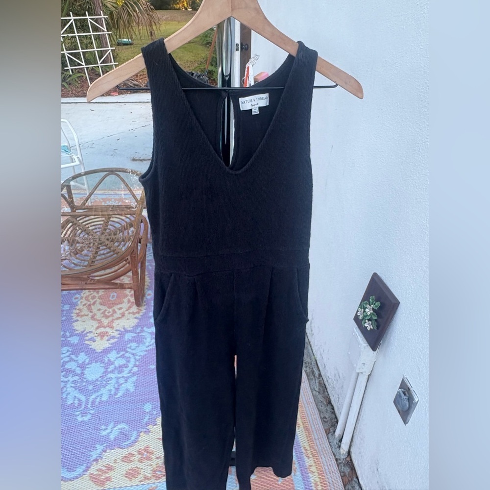 Madewell Black Sleeveless Jumpsuit